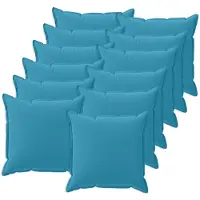 vidaXL Kussensloop 12 st HOUTEN Lichtblauw 40 x 40 cm Polyester