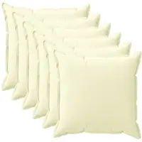 vidaXL Kussensloop 6 st HOUTEN Crèmekleurig 45 x 45 cm Polyester