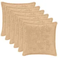 vidaXL Kussensloop 6 st HOUTEN Crèmekleurig 30 x 30 cm
