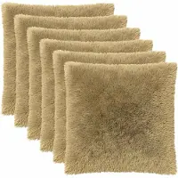 vidaXL Kussensloop 6 st HEERLEN Lichtgroen 65 x 65 cm PV Fleece