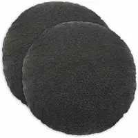 vidaXL Kussensloop 2 st HEERLEN Donkergrijs Diam. 50 cm Bouclé