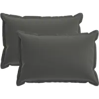 vidaXL Kussensloop 2 st HOUTEN Antraciet 50 x 80 cm Polyester