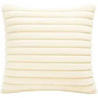 Fitizzio Pluche Kussenhoes 40x40 cm - Gestreept & Decoradeep - Crème