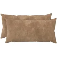 vidaXL Kussensloop 2 st HEERLEN Taupe 40 x 70 cm Microfiber Fleece