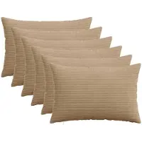 vidaXL Kussensloop 6 st HEERLEN Bruin 40 x 60 cm corduroy