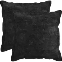 vidaXL Kussensloop 2 st HOUTEN Antraciet 35 x 35 cm Chenille Stof