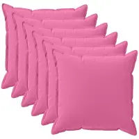 vidaXL Kussensloop 6 st HOUTEN Roze 50 x 50 cm Polyester