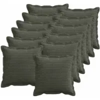 vidaXL Kussensloop 12 st HOUTEN Antraciet 50 x 50 cm corduroy