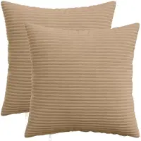 vidaXL Kussensloop 2 st HEERLEN Bruin 45 x 45 cm corduroy