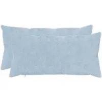 vidaXL Kussensloop 2 st HEERLEN Lichtblauw 40 x 70 cm Nep Konijnenbont