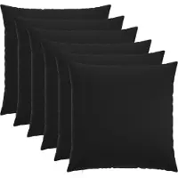 vidaXL Kussensloop 6 st HEERLEN Zwart 70 x 70 cm Stof