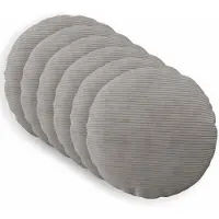 vidaXL Kussensloop 6 st HEERLEN Lichtgrijs Ø 60 cm corduroy