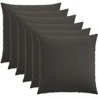 vidaXL Kussensloop 6 st HEERLEN Donkergrijs 60 x 60 cm Stof