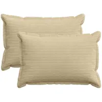 vidaXL Kussensloop 2 st HOUTEN Grijs Groen 50 x 75 cm corduroy