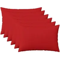 vidaXL Kussensloop 6 st HEERLEN Rood 50 x 80 cm Stof