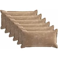 vidaXL Kussensloop 6 st HOUTEN Bruin 40 x 70 cm Chenille Stof