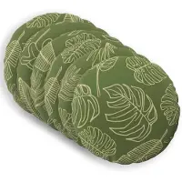vidaXL Kussensloop 6 st HEERLEN Blad Design Diam. 30 cm Polyester