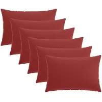 vidaXL Kussensloop 6 st HEERLEN Wijnrood 50 x 75 cm Polyester