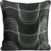 Eurofirany Decoratieve Kussenhoes 40x40 cm Zwart - Geometrisch Patroon