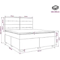 vidaXL Boxspringbed met matras Zwart 140 x 190 cm Fluweel