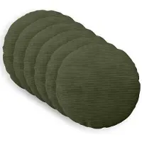 vidaXL Kussensloop 6 st HEERLEN Groen Ø 50 cm corduroy