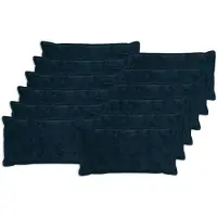 vidaXL Kussensloop 12 st HOUTEN Marineblauw 40 x 80 cm