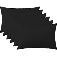 vidaXL Kussensloop 6 st HEERLEN Zwart 40 x 60 cm Stof