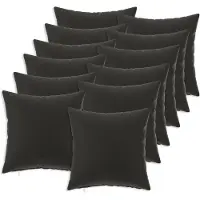 vidaXL Kussensloop 12 st HEERLEN Zwart 40 x 40 cm Polyester