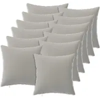 vidaXL Kussensloop 12 st HEERLEN Grijs 50 x 50 cm Polyester