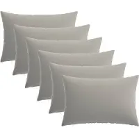 vidaXL Kussensloop 6 st HEERLEN Grijs 50 x 75 cm Polyester