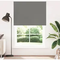 vidaXL Rolgordijn verduisterend 150x230 cm stofbreedte 146,6 cm grijs