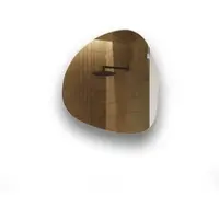 Artforma Decoratieve, asymmetrische spiegel voor aan de muur met verlichting, 54x54 cm | LED-kleur: 3000K | JAJ221
