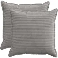 vidaXL Kussensloop 2 st HOUTEN Lichtgrijs 60 x 60 cm corduroy