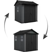 Keter Tuinhuis Newton Plus, breed model, 7x7,5 meter, grijs, met vloer