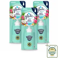 Glade 3 x – Sense & Spray Navulling – Exotic Tropical Blossoms – 18 ml - Wasstrips - Tropische Geur - Luchtverfrisser Met Bewegingssensor - Kokos En Bloemen - Exotische Geur - Luchtverfrisser