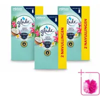 Glade 3 x - Touch & Fresh - Exotic Tropical Blossoms - 2x 10 ml - Bulkverpakking - Geur - Douchemop - Frisheid