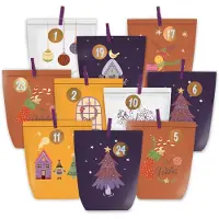 Dripio Adventskalender om zelf te vullen, met 24 zelf te maken zakjes en cijferstickers