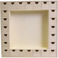 Dripio Houten adventskalender, beige, 39 x 39,5 x 6,5 cm