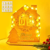 Dripio Houten adventskalender met LED-lichtketting, voor 24 dagen