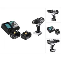 Makita DHP 482 RF W accu-slagboormachine 18 V 62 Nm + 2x accu 3,0 Ah + oplader