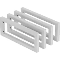 Merkloos Solidchoice - Set van 4 Wandconsoles voor Basins en Handdoeken in Wit