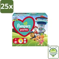 Pampers 25 x – Luierbroekjes – Pants Paw Patrol Maat 4 – 72 Luiers - Grootverpakking - Vaatwasstrips - Baby Luier - Luierbroek - Droge Luier - Luier Voor Baby - Luier Met Print