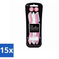 Wilkinson 15 x Intuition - Navulmesjes - Wenkbrauw Shaper - Precisie - 3 mesjes - Voordeelverpakking - 15 stuks