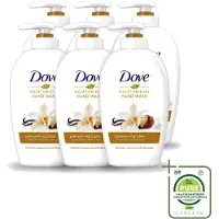 Dove 6 x - Handzeep - Pampering Care - Verzachtend - 250 ml - Grootverpakking - Vaatwasstrips - Handzeep - Shea Butter - Handen Verzorgen - Hydraterende Handzeep - Kalmerende Geur
