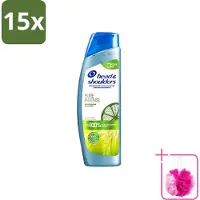 Head & shoulders 15 x - Anti-Roos Shampoo - Pure Intense - Oil Control - 250 ml - Bulkverpakking - Roosvrij haar - Douchemop - Oliecontrole