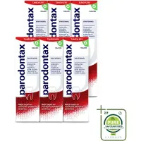 Parodontax 6 x - Tandpasta - Whitening - 75ml - Grootverpakking - Vaatwasstrips - Tandpasta - Tanden Witter Maken - Tandplak Verwijderen - Bloedend Tandvlees - Fluoride