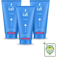 Taft 3 x - Ultra 4 - Styling Gel - Stevige fixatie - 150 ml - Grootverpakking - Vaatwasstrips - Haargel - Stevige Fixatie - Arginine Formule - Haartype - Haartypen