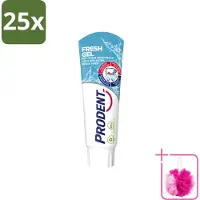 Prodent 25 x – Tandpasta – Fresh Gel – 75 ml - Bulkverpakking - Frisse mond - Douchemop - Anti-cariës
