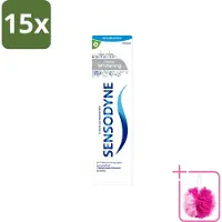 Sensodyne 15 x – Tandpasta – Gentle Whitening – 75 ml - Bulkverpakking - Gevoelige tanden - Douchemop - Tandpasta