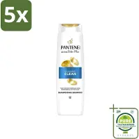 Pantene 5 x – Shampoo – Classic Clean – 400 ml - Grootverpakking - Vaatwasstrips - Haarversterking - Schade Door Stylen - Fris Haar - Gezond Haar - Glanzend Haar